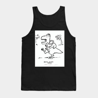 Ape and T-Rex Go for a Run Tank Top